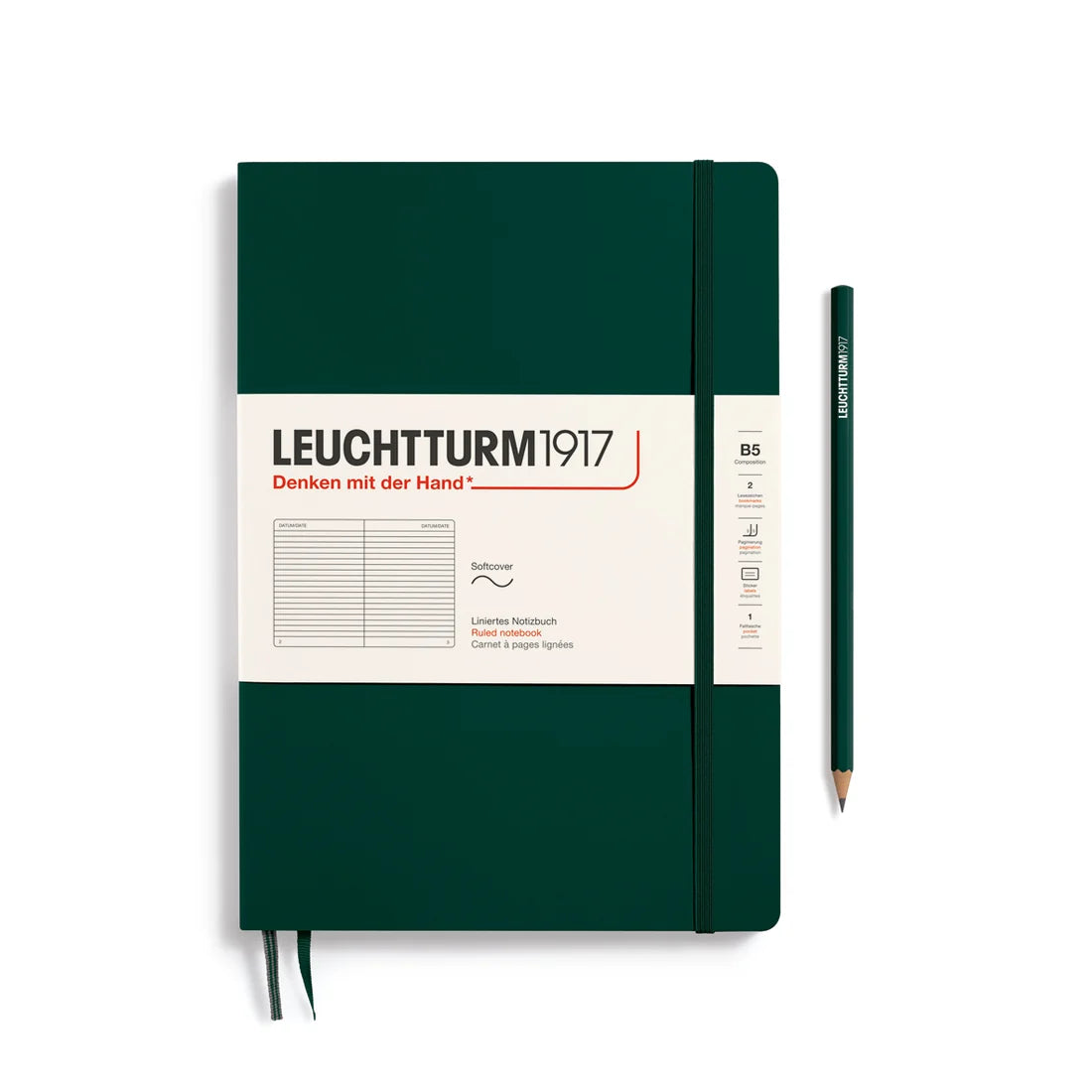 Leuchtturm1917 B5 Ruled Softcover Notebook