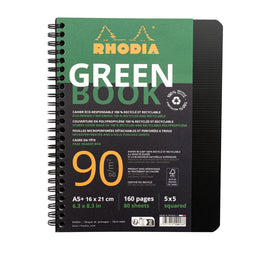 A5+ Greenbook Grid Notebook, Rhodia