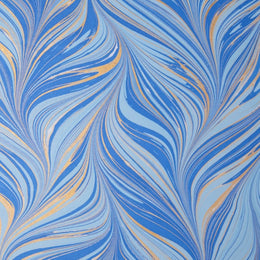 Marble Fountain Wave Blue Gift Wrap Sheet