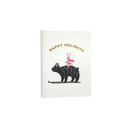 Happy Holidays Bear Bunny Ski, Fugu Fugu Press