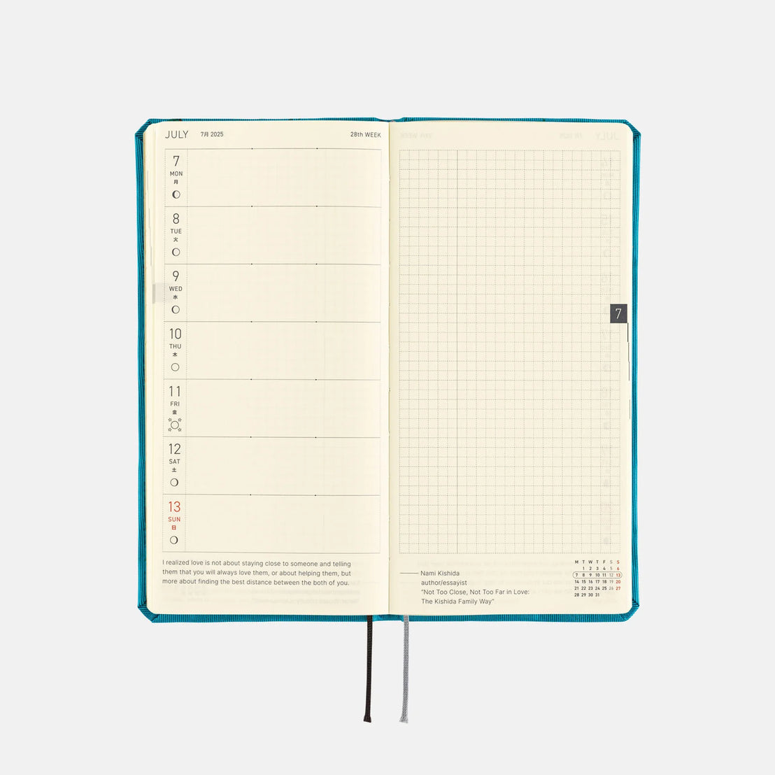 Hobonichi 2025 Techo Weeks Bow & Tie Cherry Planner