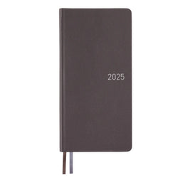 Hobonichi 2025 Techo Weeks Leather Steel Gray Planner