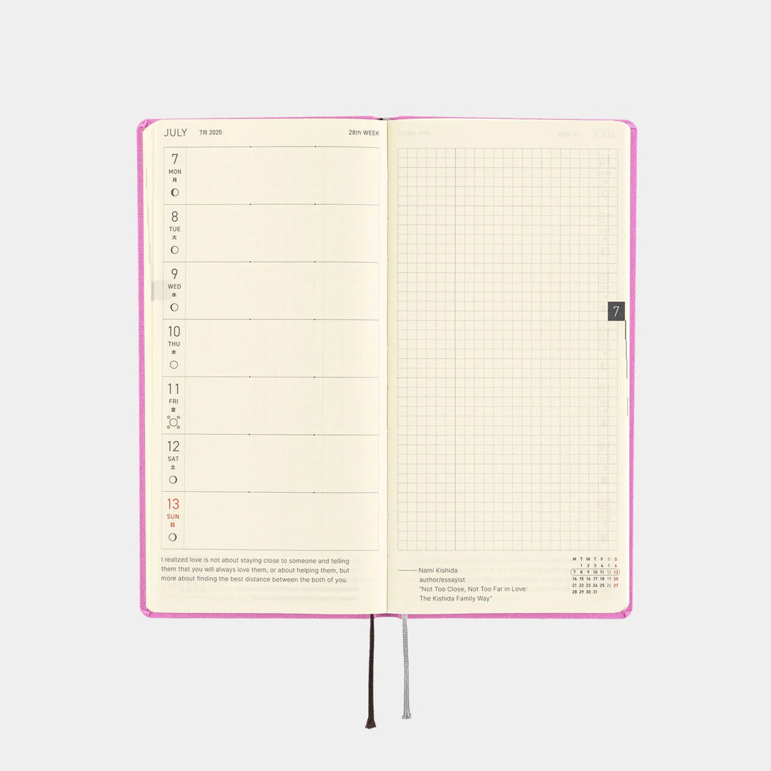 Hobonichi 2025 Techo Weeks Mega Sweet Purple Planner