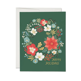 Holiday Wreath, Red Cap Cards