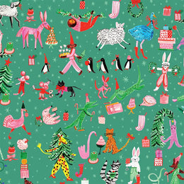 Party at Zoo Holiday Gift Wrap