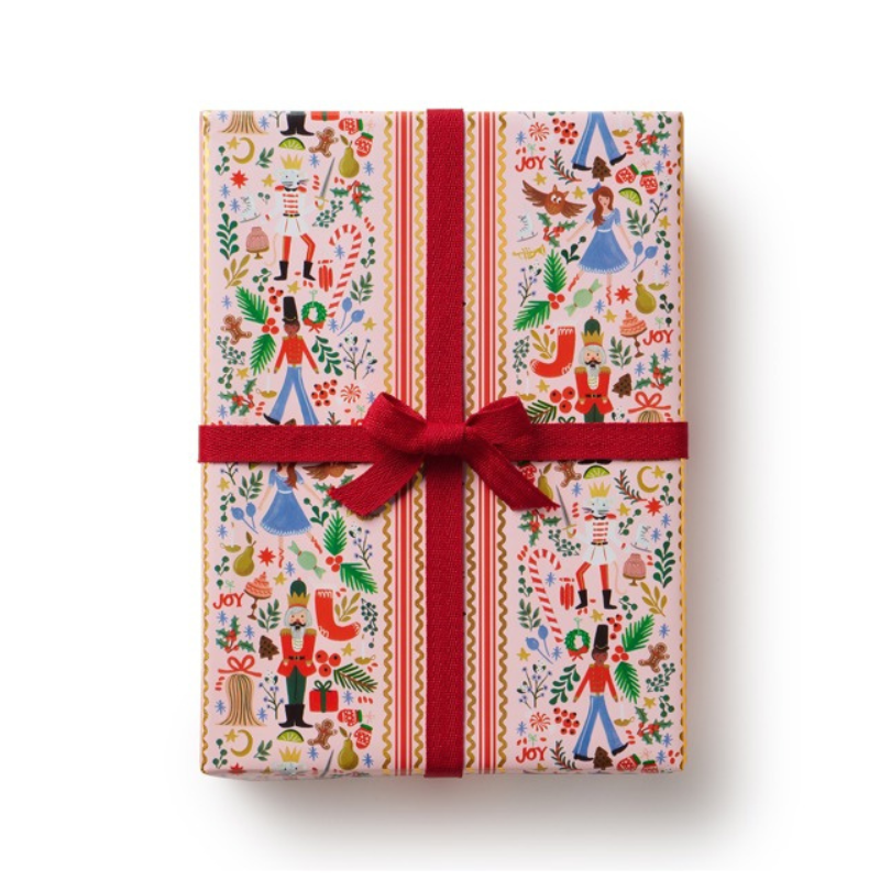 Holly Jolly Nutcracker Holiday Gift Wrap