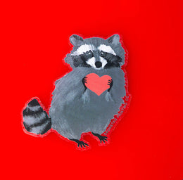 Raccoon Love Sticker