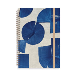 B5 Indigo Grid Notebook, Moglea