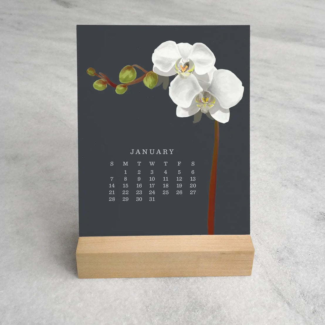 2025 Orchid Desk Calendar