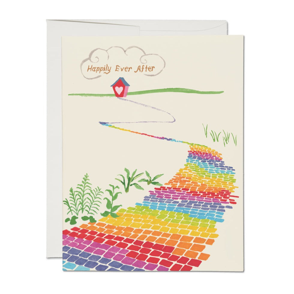 Rainbow Brick Road Wedding, Red Cap Cards