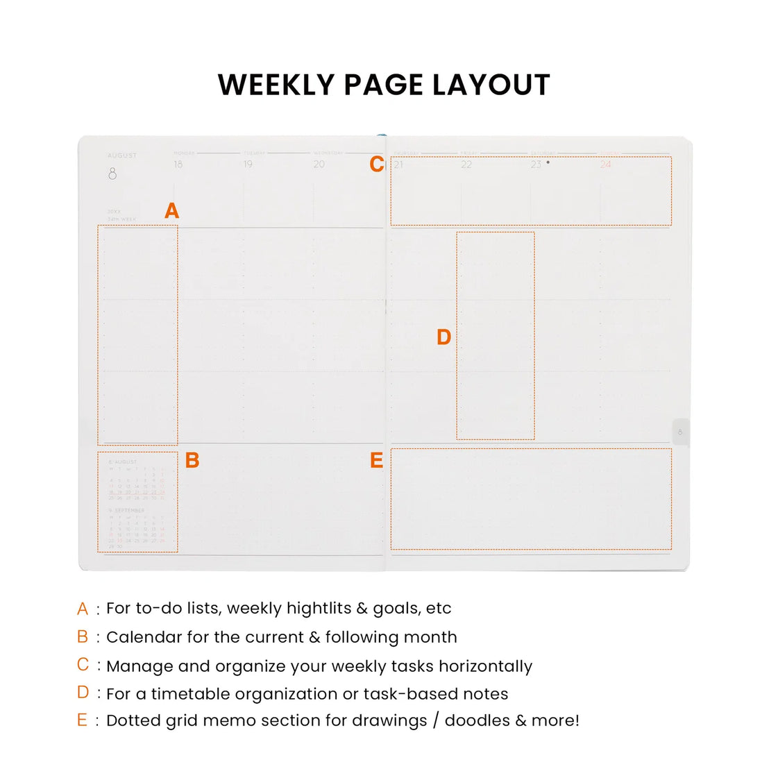 2027 Katy B6 Weekly Planner | Pink