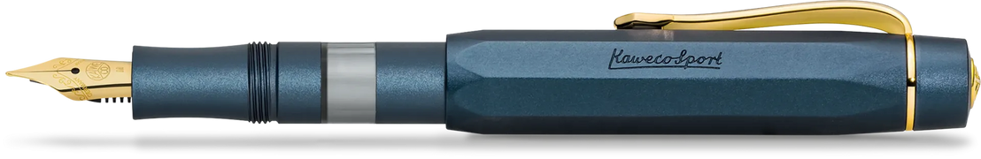 Kaweco Navy + Gold Piston Sport AL Solo Fountain Pen