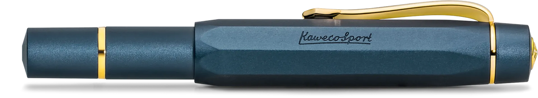 Kaweco Navy + Gold Piston Sport AL Solo Fountain Pen
