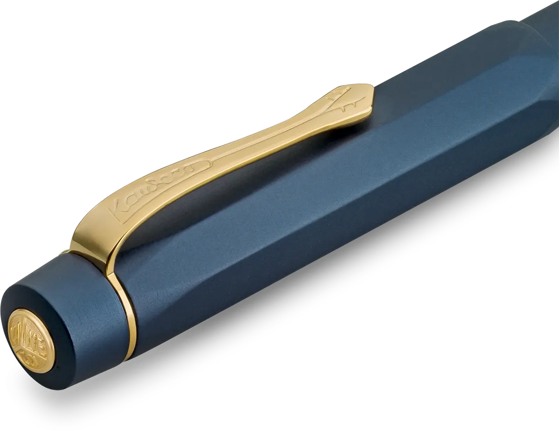 Kaweco Navy + Gold Piston Sport AL Solo Fountain Pen