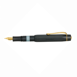 Kaweco Black + Gold Piston Sport AL Solo Fountain Pen