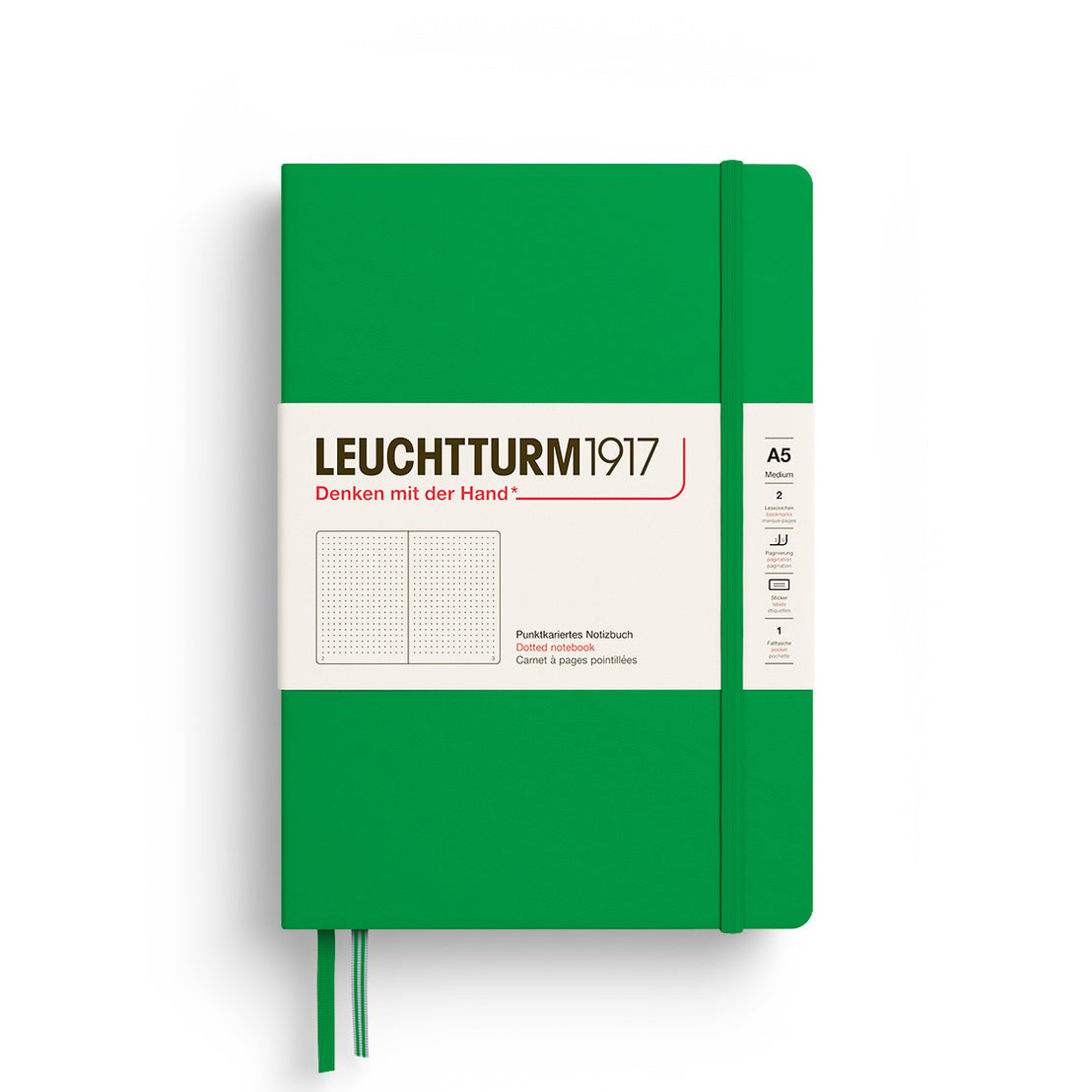 Leuchtturm1917 A5 Dotted Hardcover Notebook