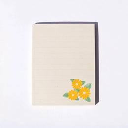 Lined Flower Trio A2 Notepad