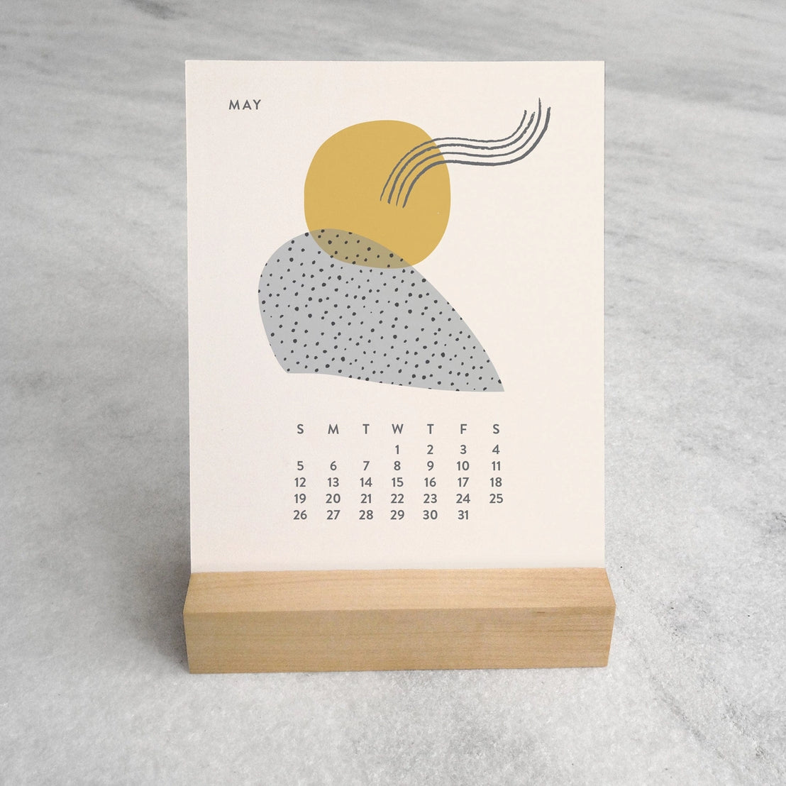 Abstract 2024 Desk Calendar