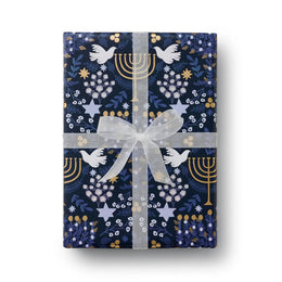 Laurel Menorah Holiday Gift Wrap