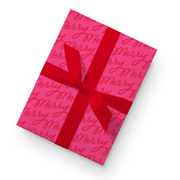 Merry Script Holiday Gift Wrap