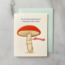 Mushroom Birthday Gold, ilootpaperie