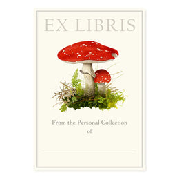 Amanita Muscaria Mushroom Bookplates