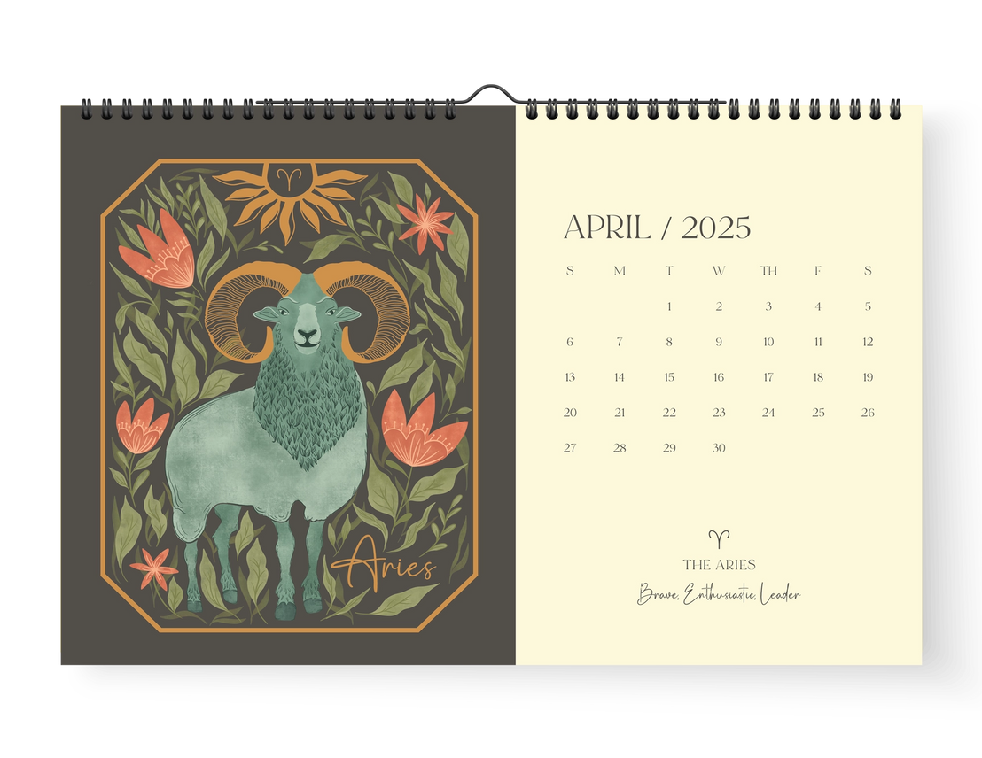 Zodiac 2025 Desk Calendar