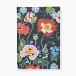 Poppy Garden Linen Bound Notebook, Botanica Paper Co.