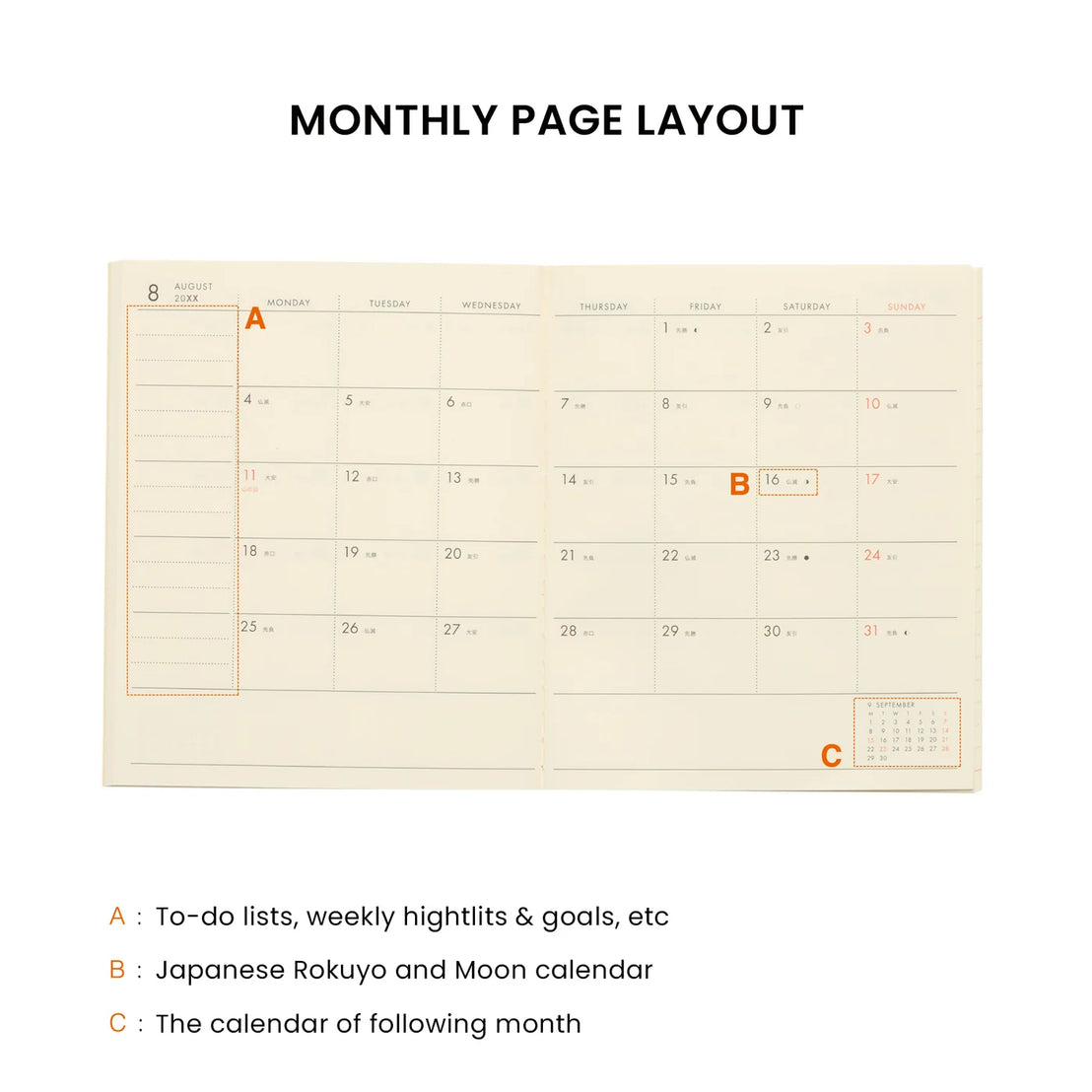 2027 Monthly Nähe Square Planner | Yellow