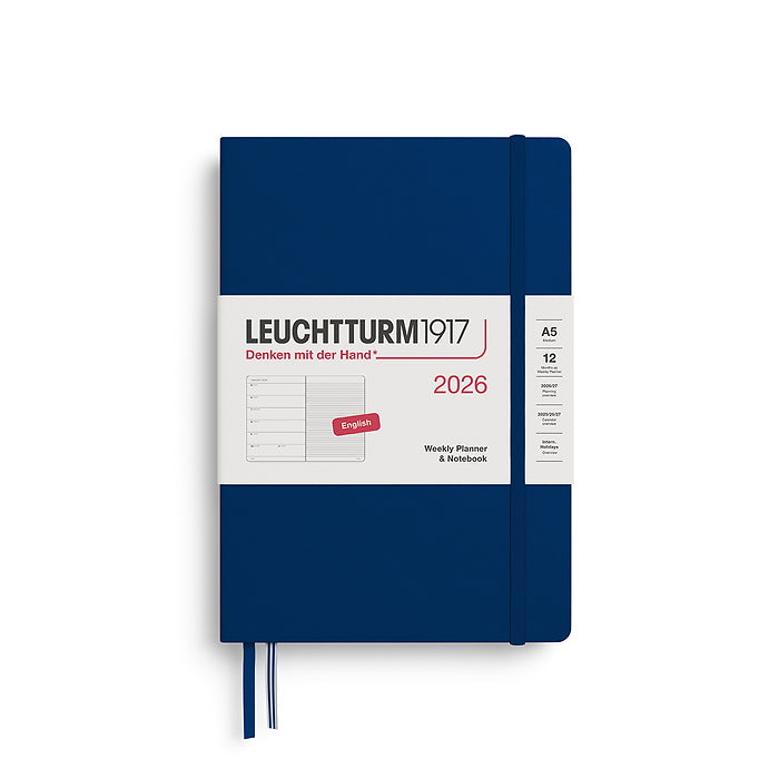 Leuchtturm1917 A5 2026 Weekly Planner + Notebook
