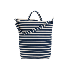 Navy Stripe Zip Duck Bag