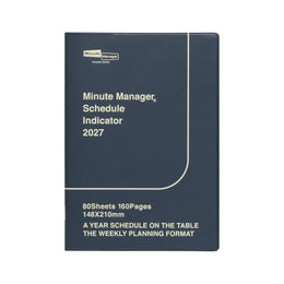 2027 Weekly A5 Planner Minute Manager | Navy