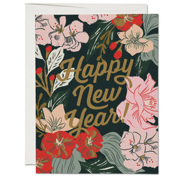 New Years Bouquet, Red Cap Cards