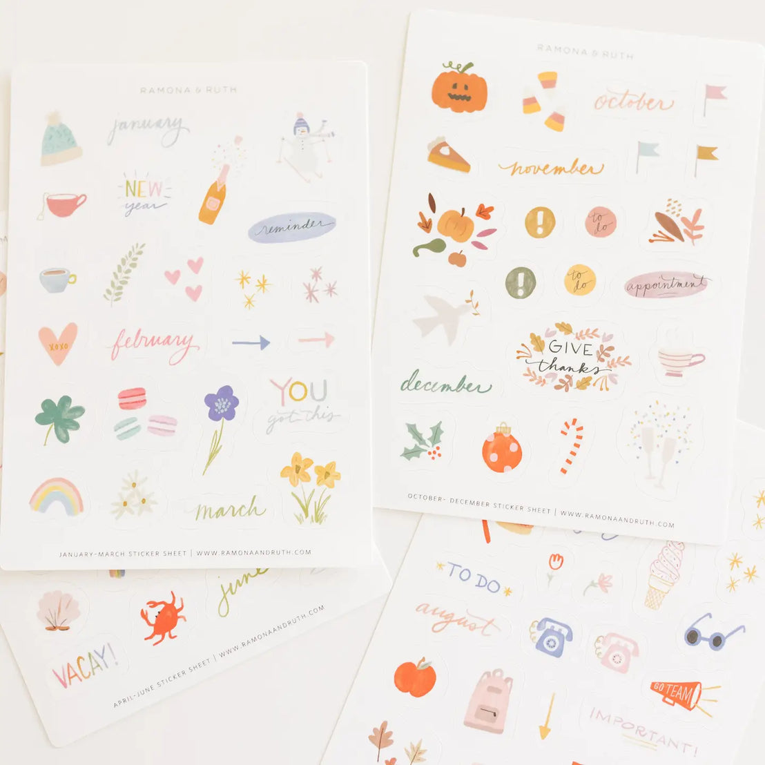 October-December Sticker Sheet