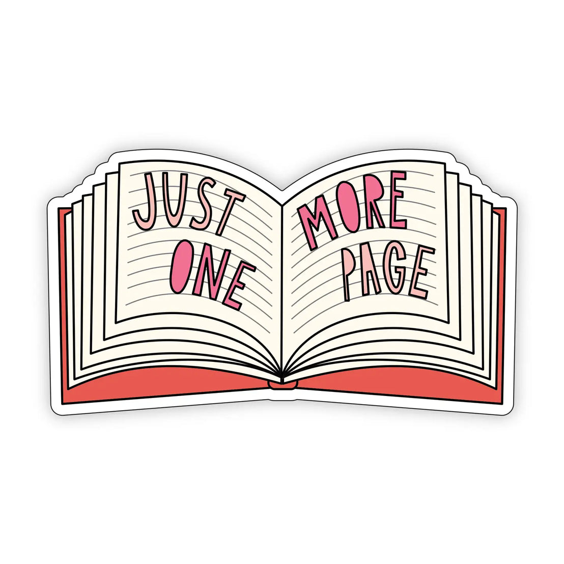 Just One More Page Sticker