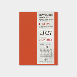 *Pre-order* 2027 Passport Monthly Refill, Traveler's Company