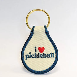 I Heart Pickleball Key Tag