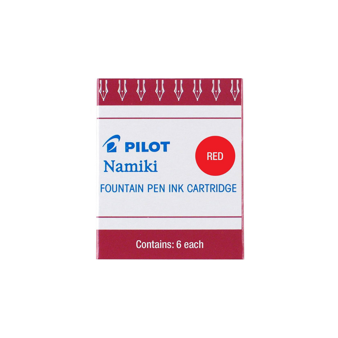 Pack of Pilot Namiki fountain pen ink cartridges on a white background