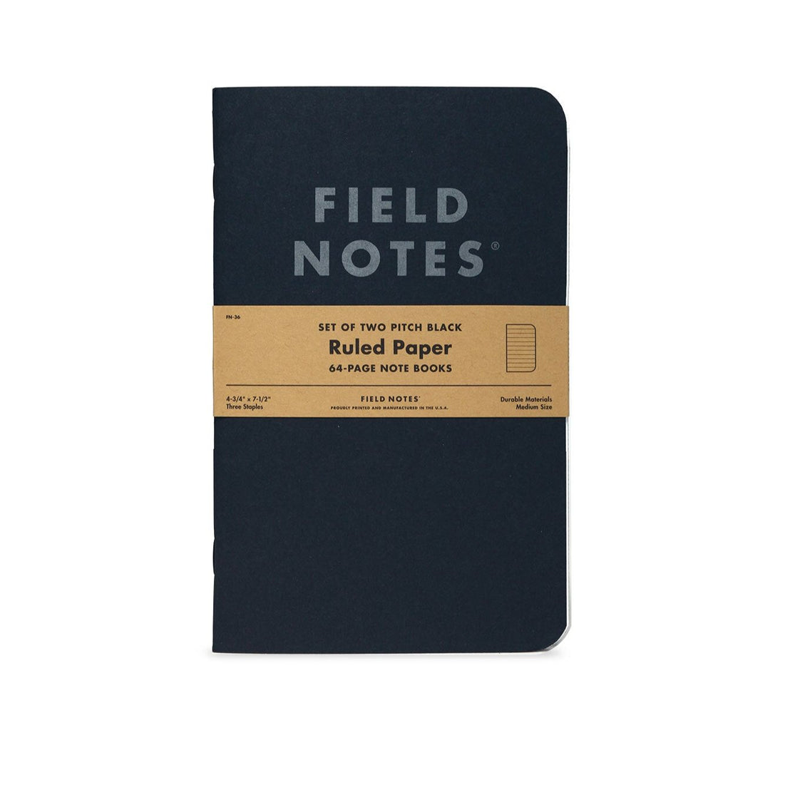 Pitch Black Notebook 2-Pack, Field Notes