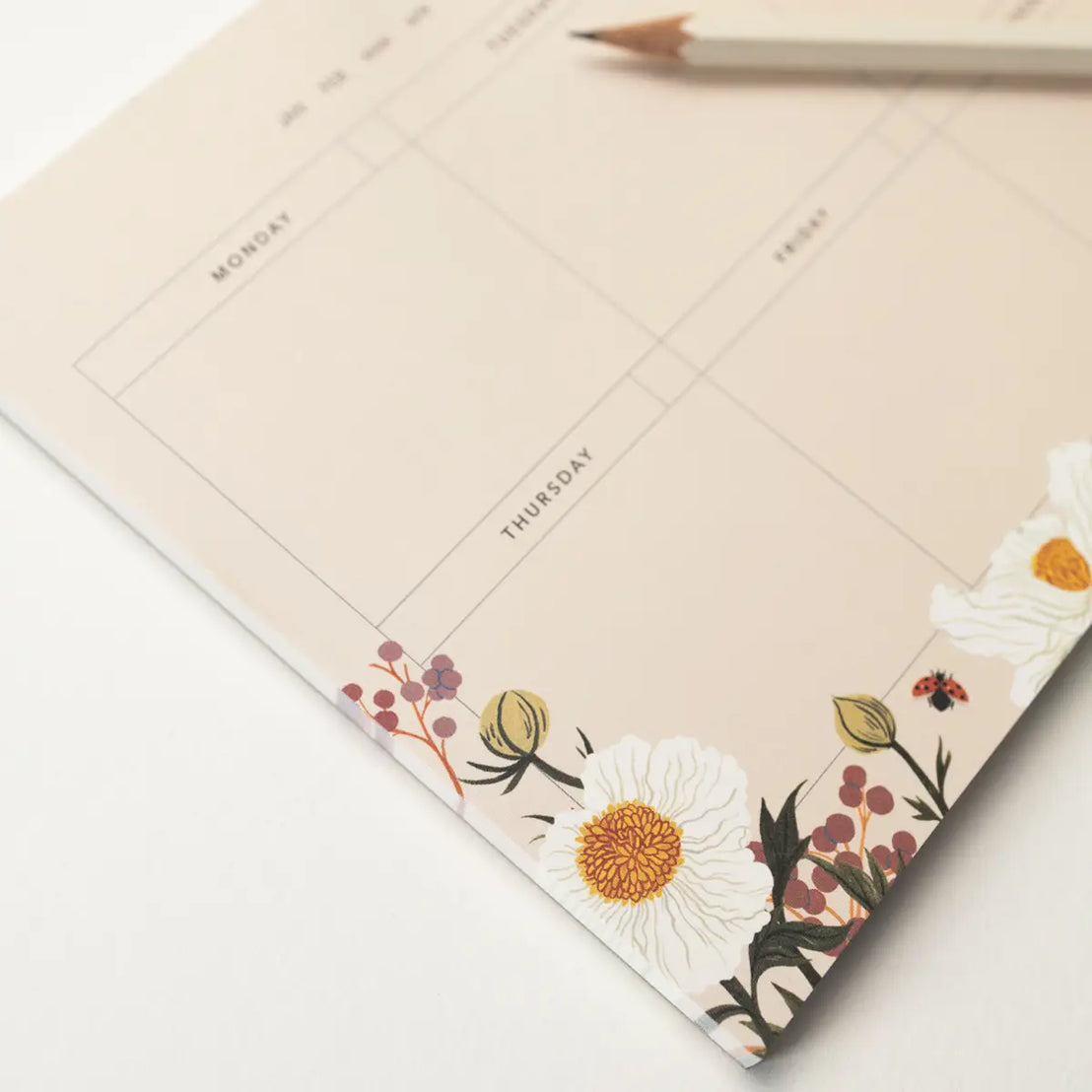 Poppy Field Weekly Desk Pad