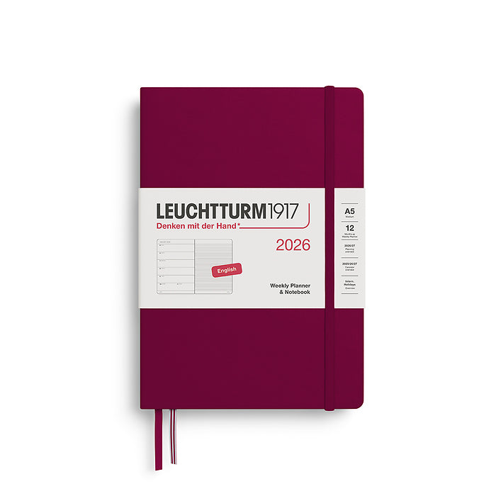 Leuchtturm1917 A5 2026 Weekly Planner + Notebook