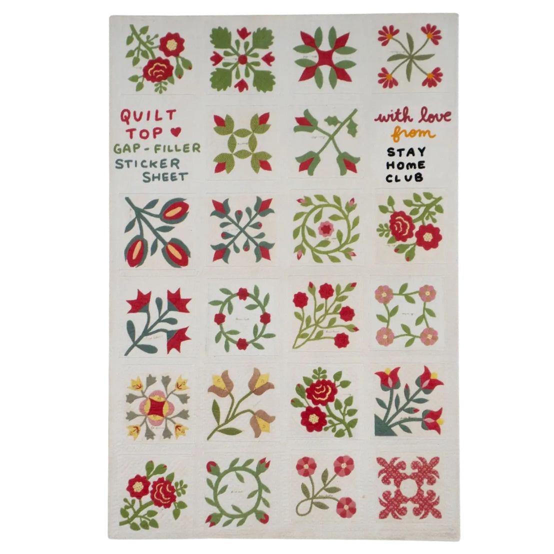 Quilt Top Gap Filler Sticker Sheet