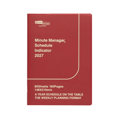 2027 Weekly A5 Planner Minute Manager | Red