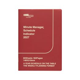 2027 Weekly A5 Planner Minute Manager | Red