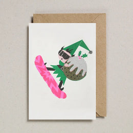 Snowboarding Elf Risograph, Petra Boase