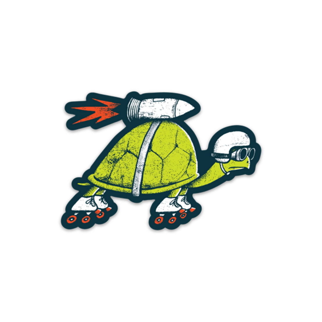 Rocket Turtle Sticker