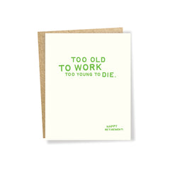 Too Old, Sapling Press