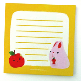 Bunny with Apple Sticky Notes