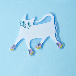 Rollerskate Cat Sticker