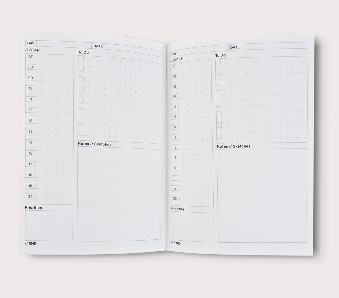 Ginger Undated Daily Planner
